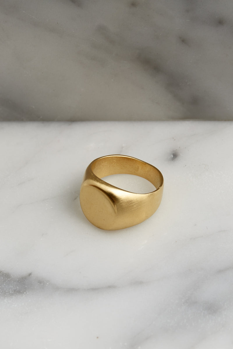 Gold plated signet ring