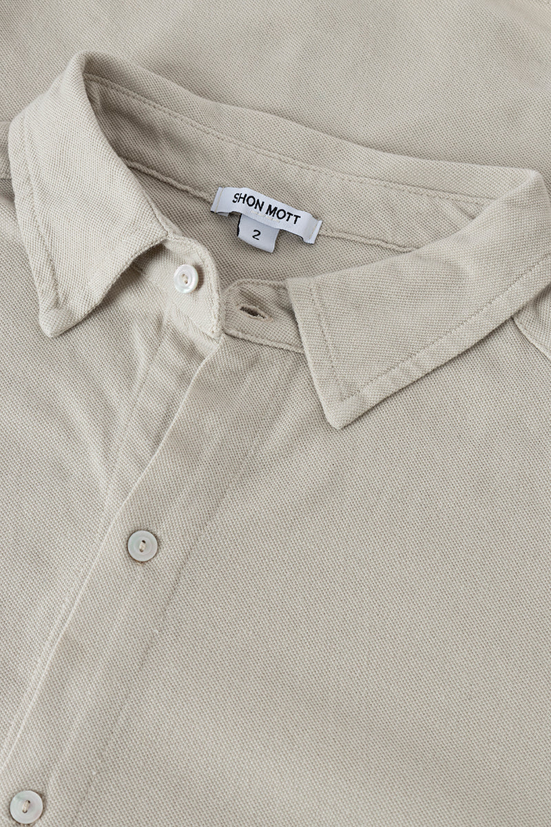 Cotton pique shirt