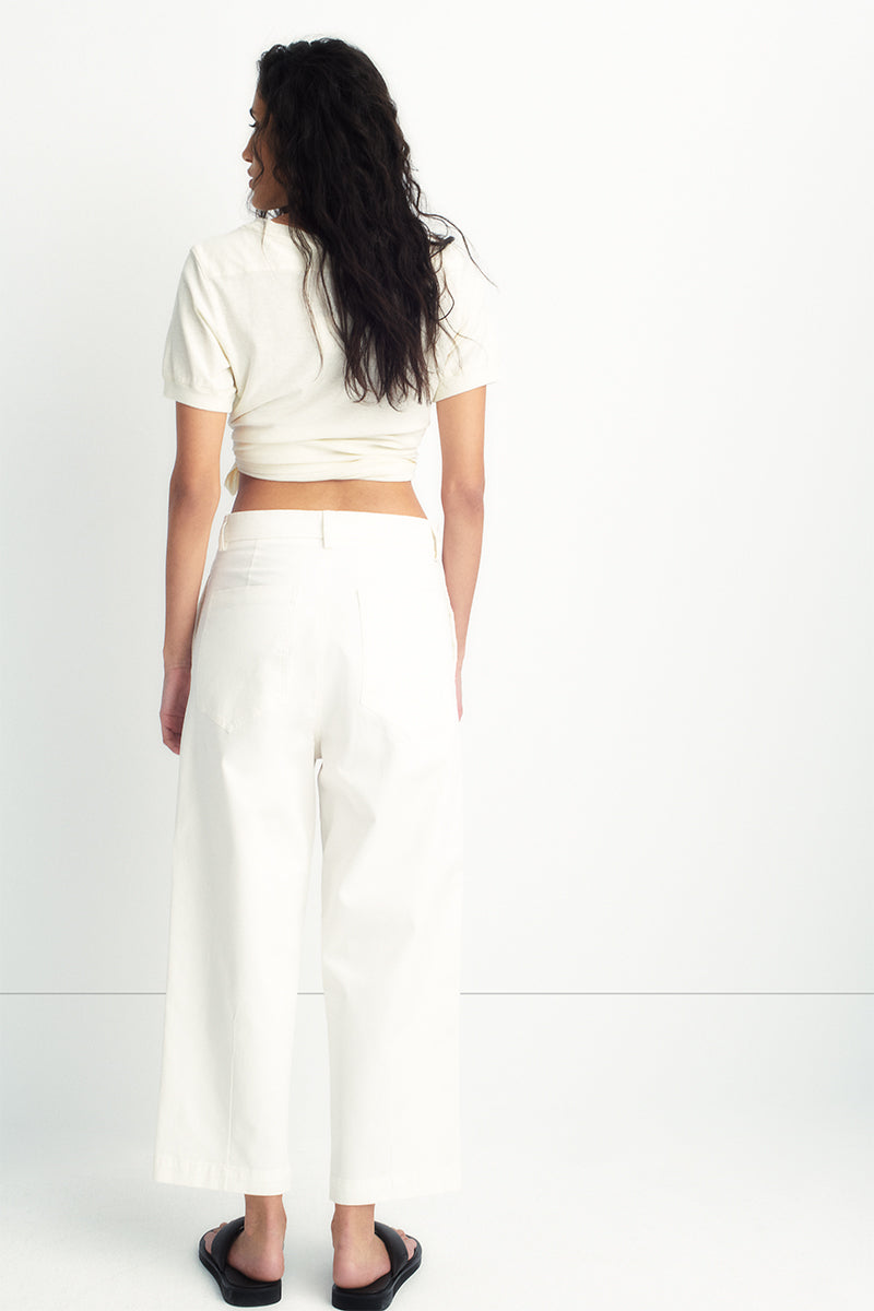 Pantalón de algodón con estructura