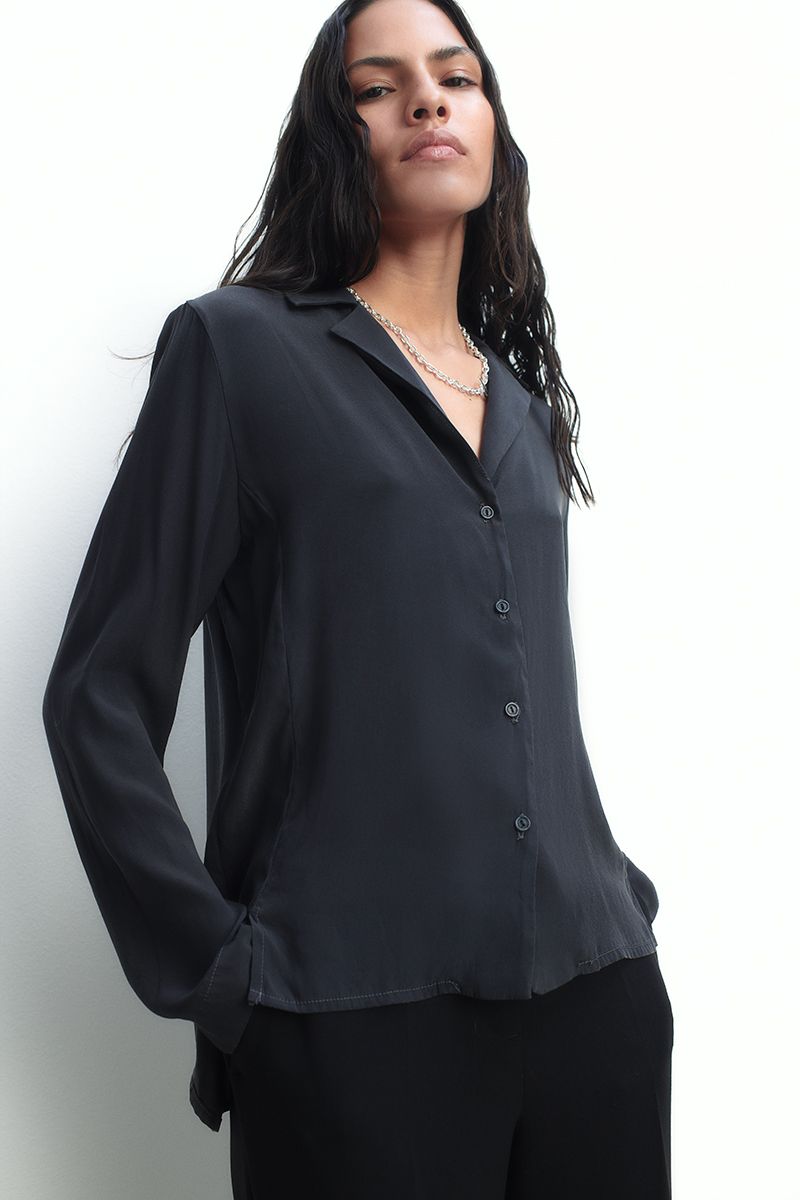 Silk "blazer" shirt