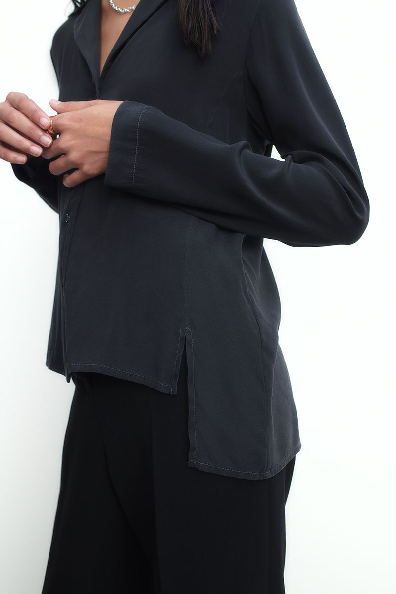 Silk "blazer" shirt