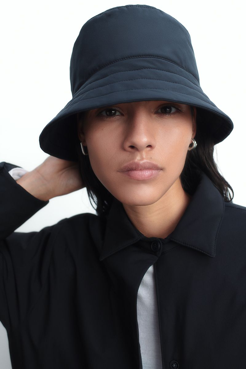 Quilted waterproof bucket hat