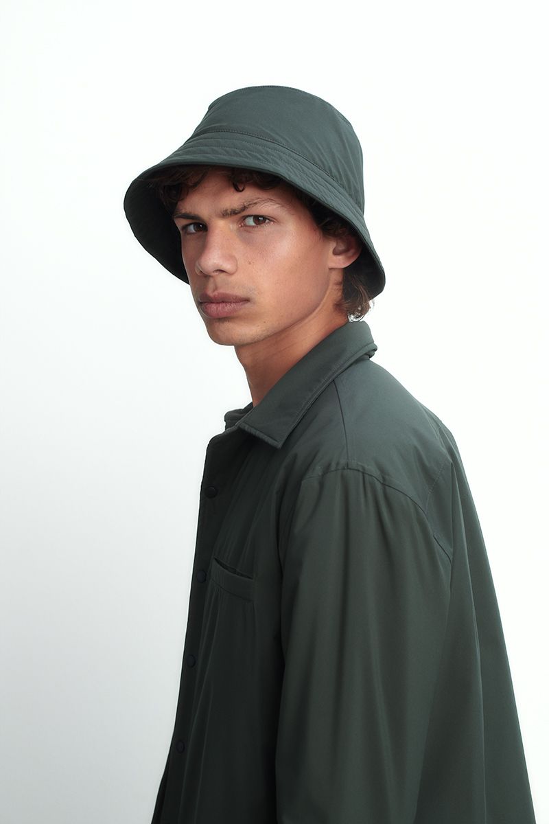 Quilted waterproof bucket hat