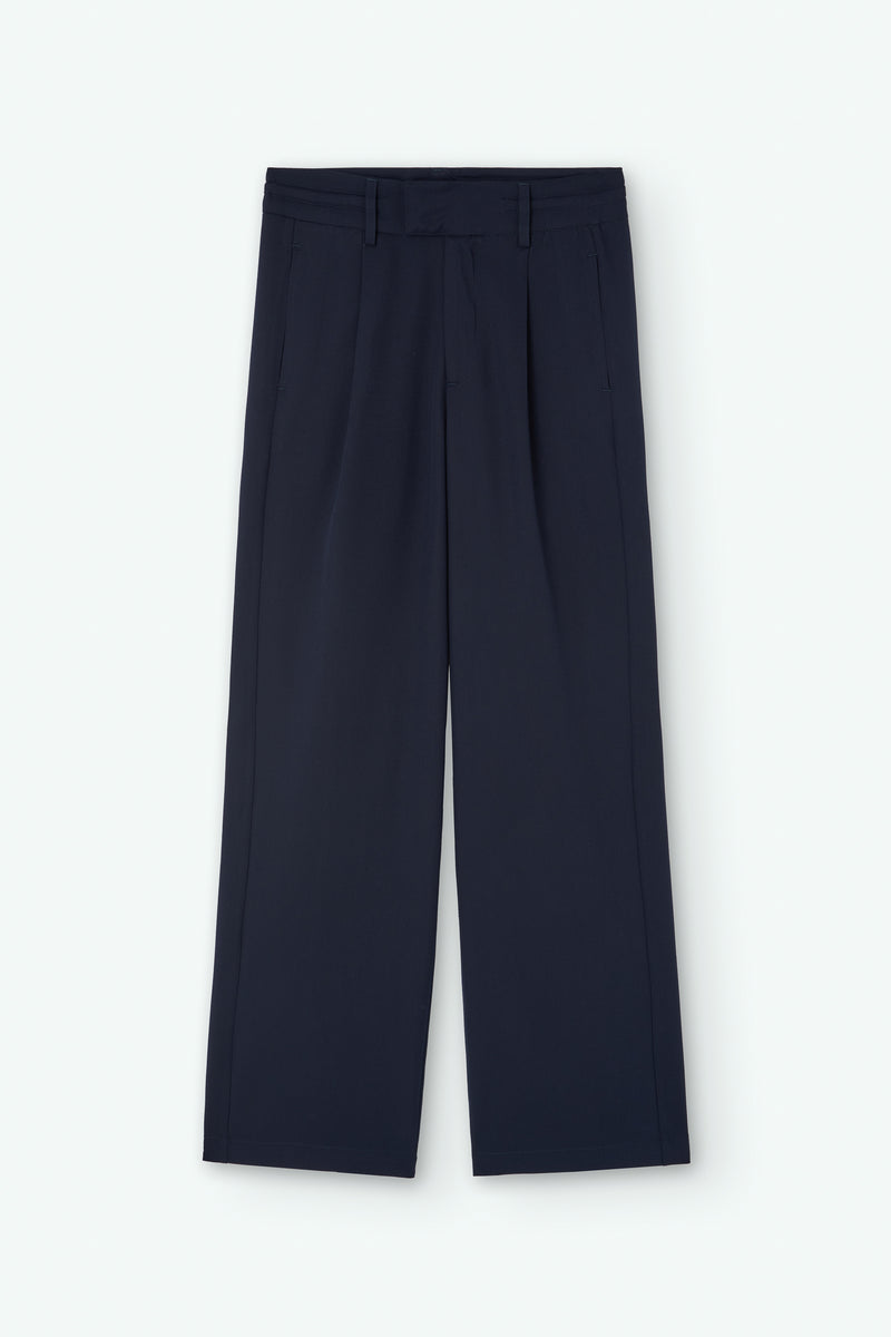 High-Waist Pleated Pants