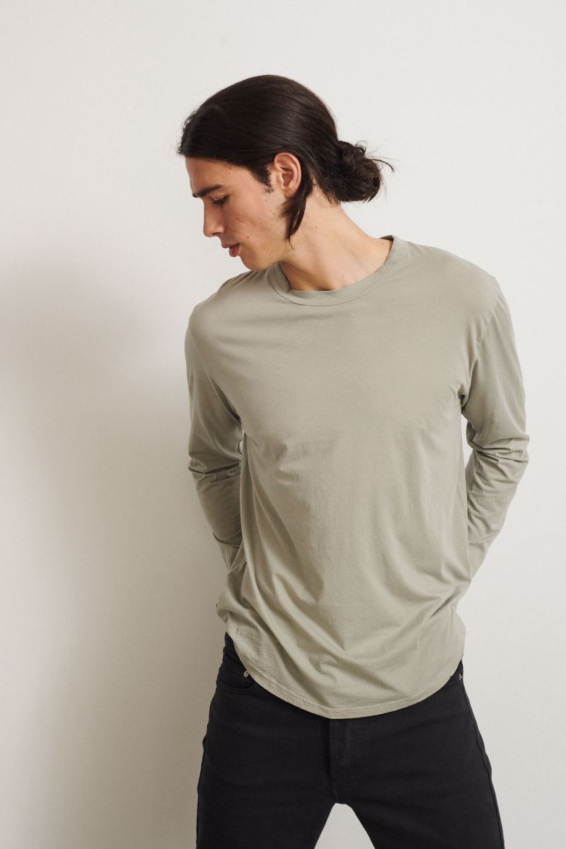 Camiseta de algodón con manga larga