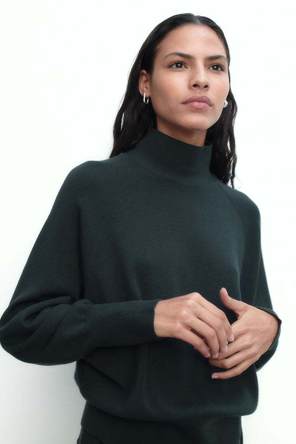 Oversized double-face knit sweater