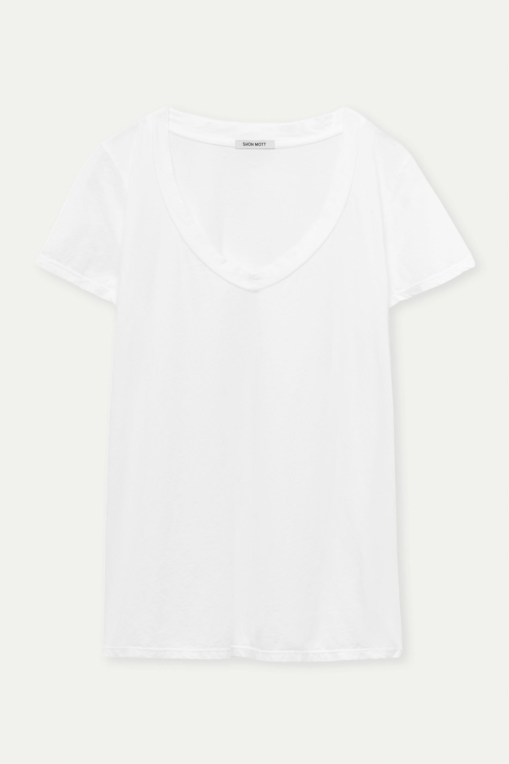 Camiseta de algodón con cuello V