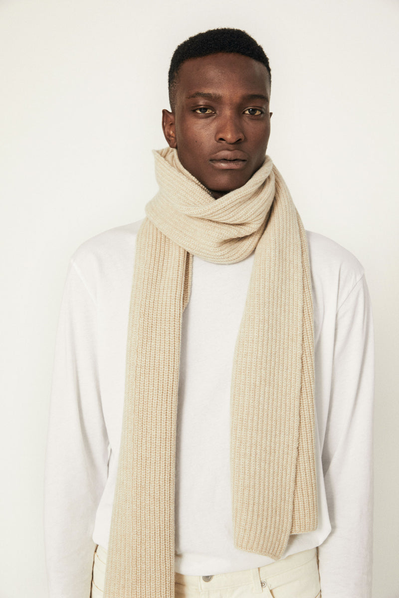 Bufanda de punto de cashmere