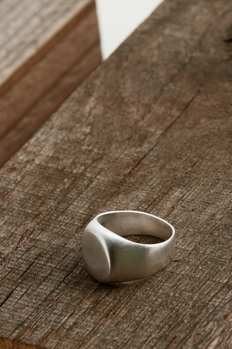 Silver plated signet ring