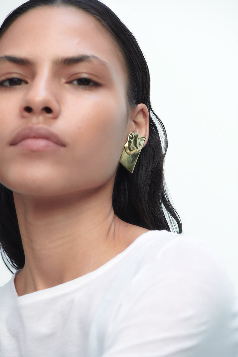 Gold plated "oreille" earrings