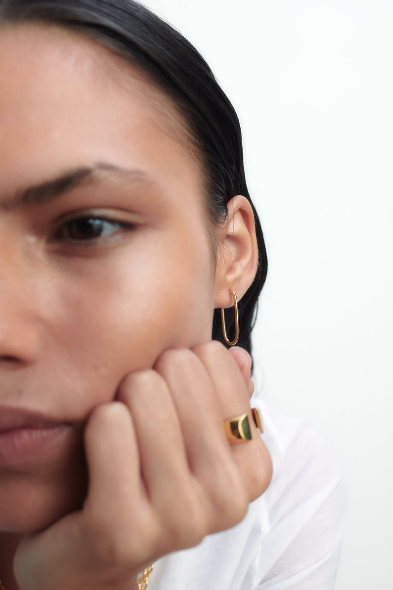 Gold plated clip earrings