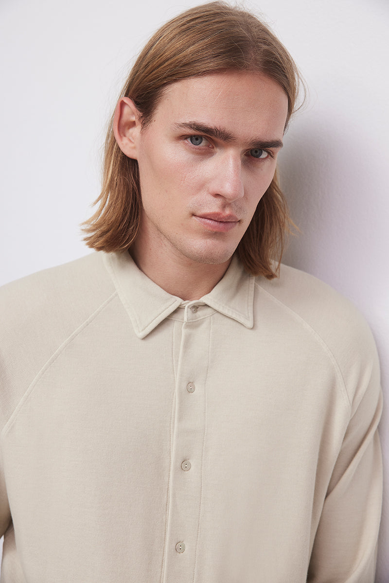 Cotton shirt with raglan sleeves