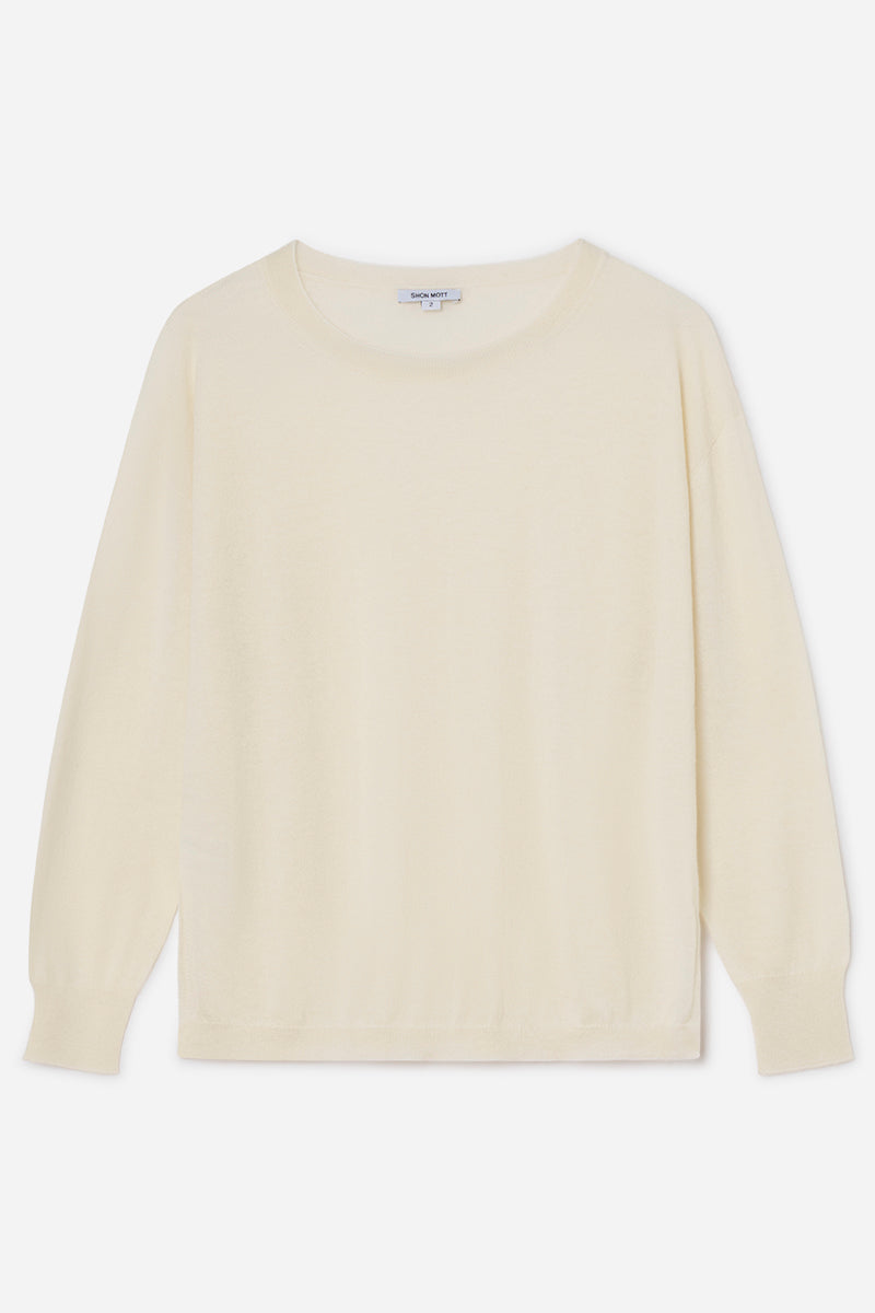 Ultra fine cashmere sweater with side slits