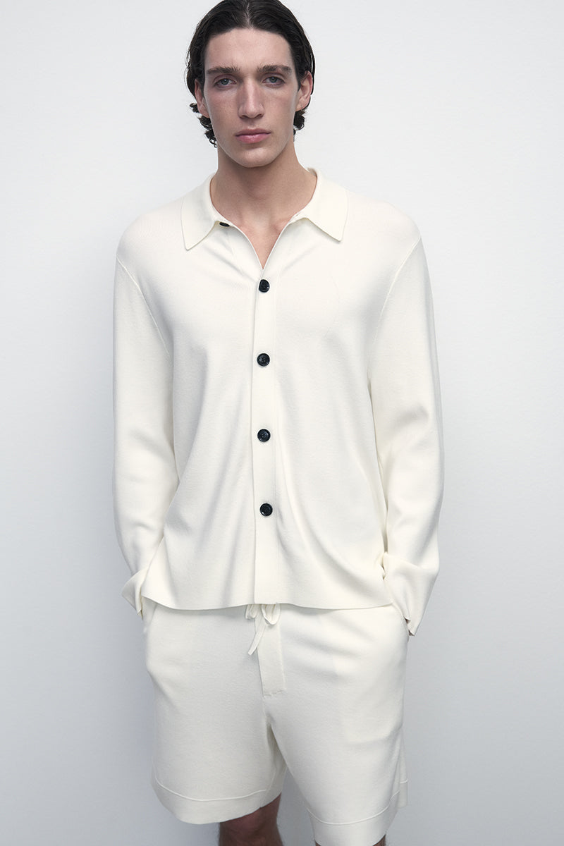 Double-Face Knit Overshirt