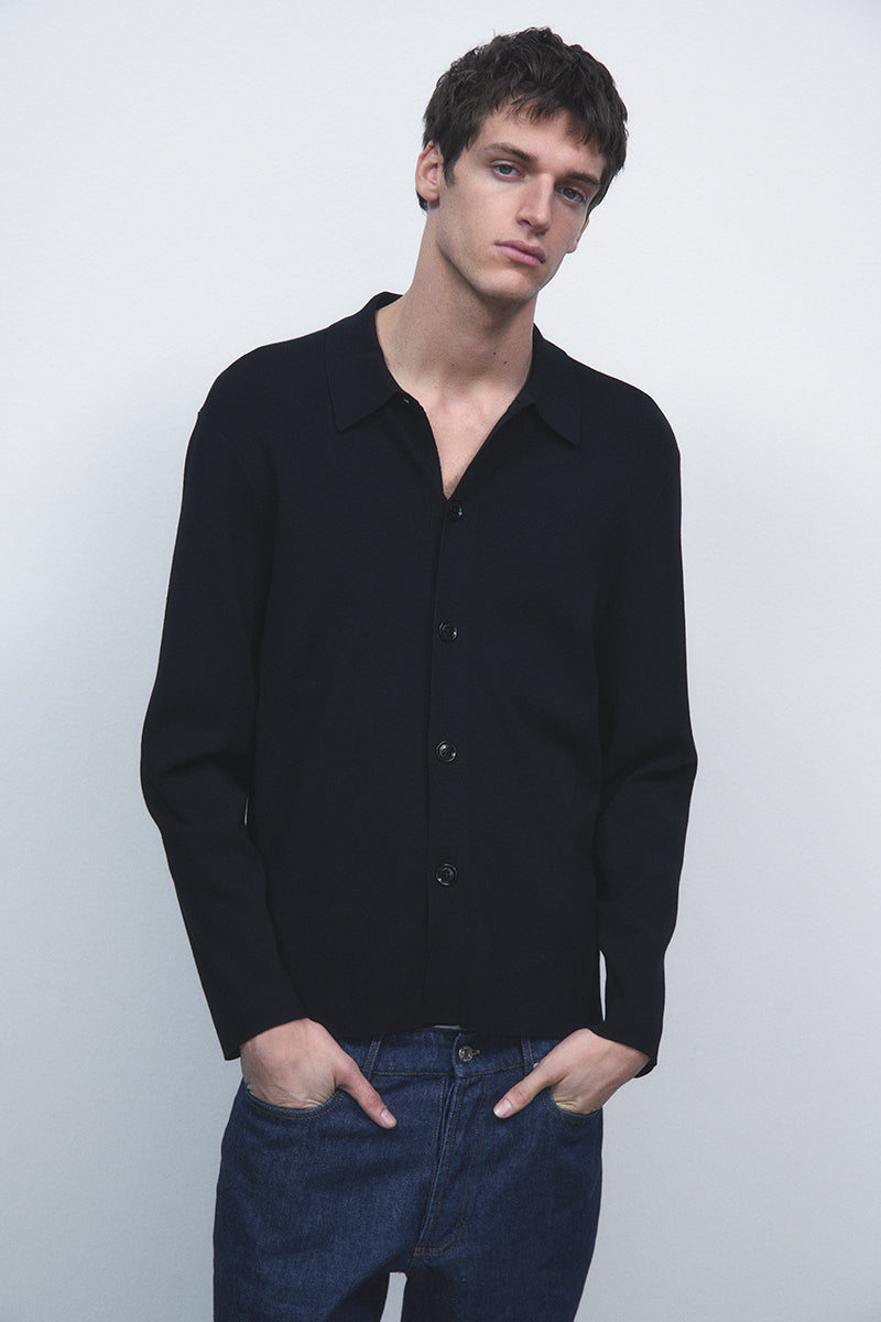 Double-Face Knit Overshirt