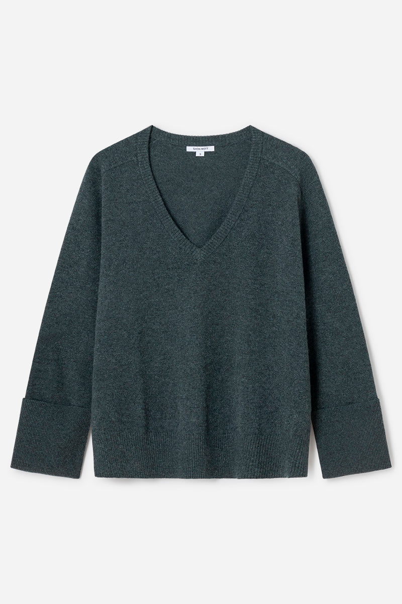 Jersey de cashmere con cuello V