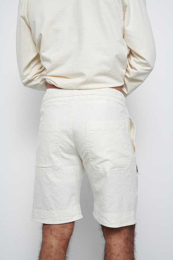 Pantalón corto de algodón y lino