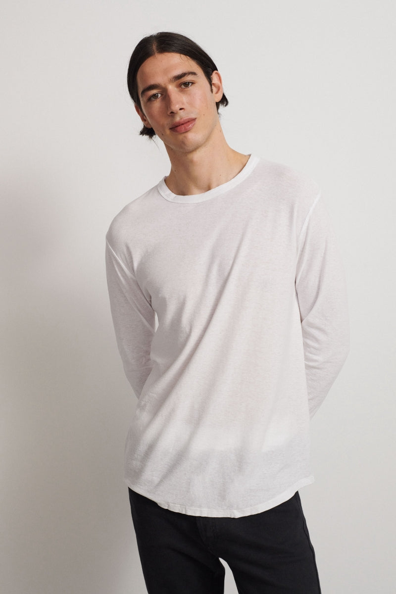 Camiseta de algodón extrafino con manga larga