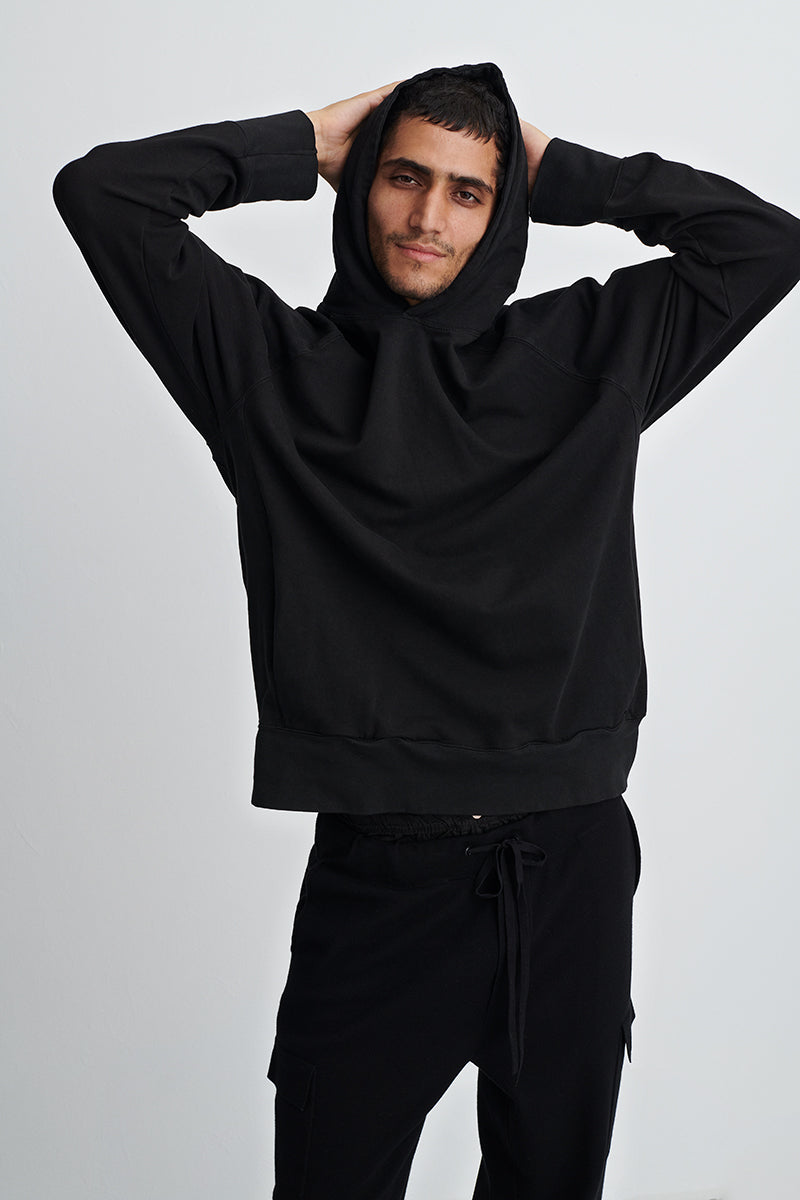 Cotton hooded sweatshirt