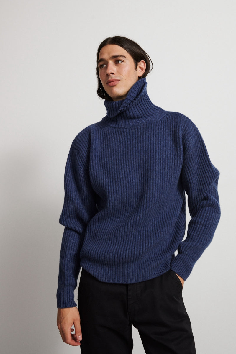 Thick cashmere sweater with double turtleneck – SHON MOTT