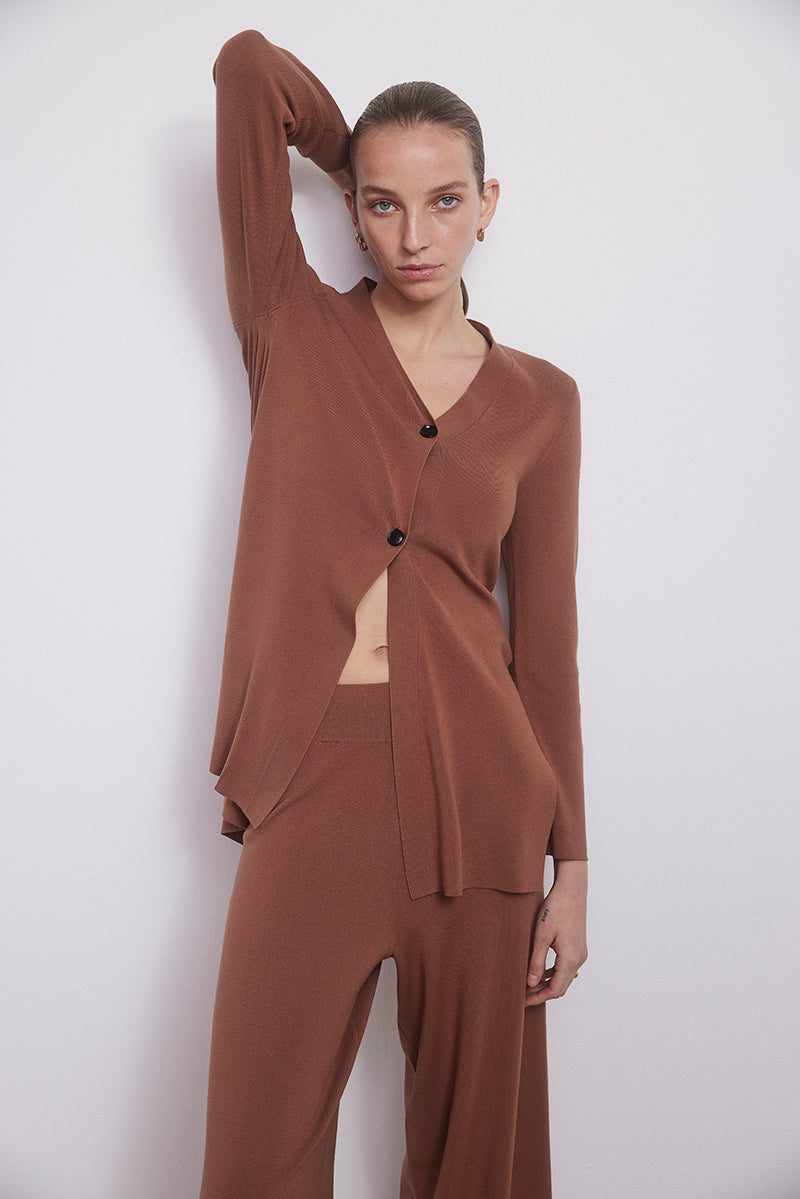 Cardigan de punto doble