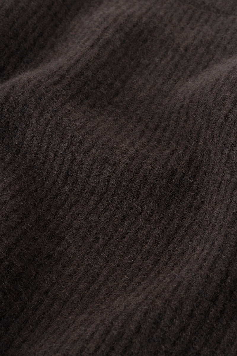 Cashmere vest with turned-down collar