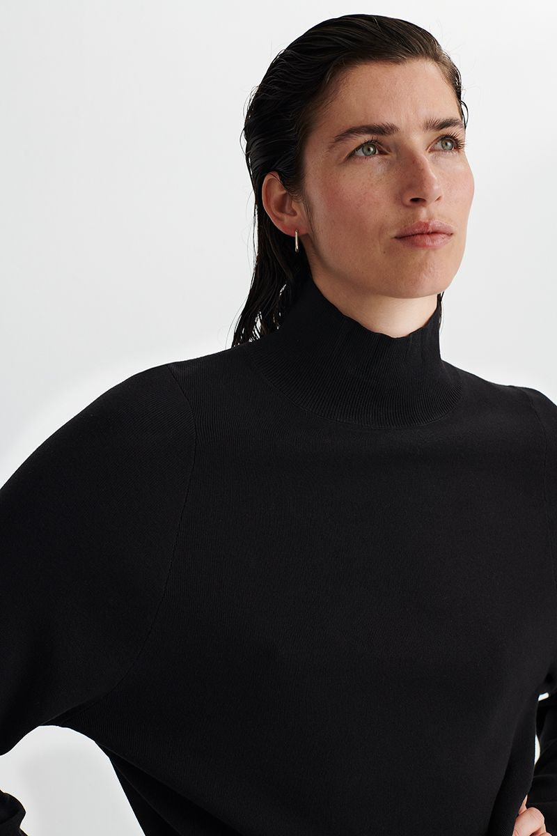 Double-face knit Turtleneck Sweater