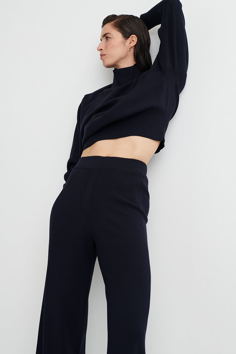 Double-face knit pants