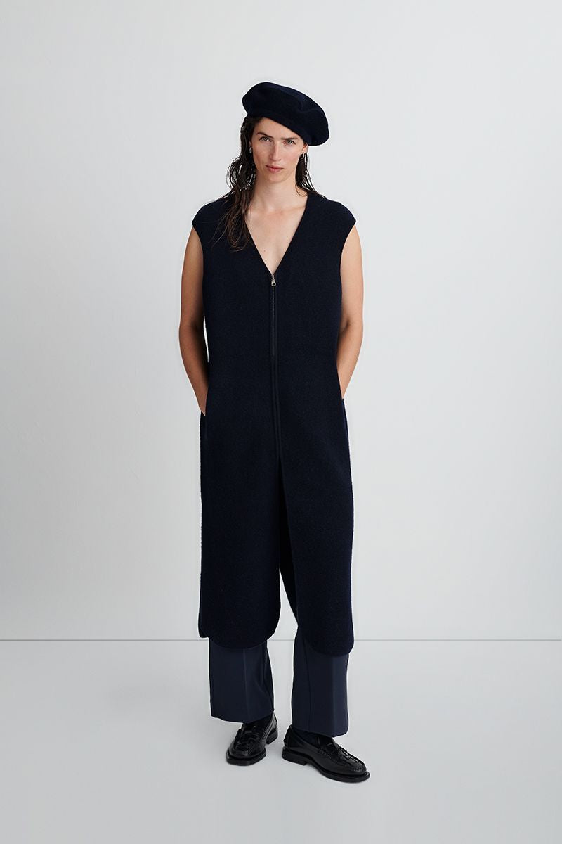 Merino Long wool vest