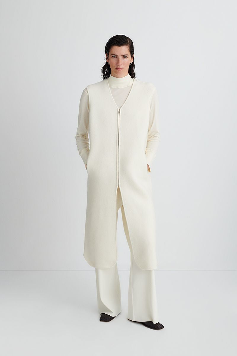 Merino Long wool vest