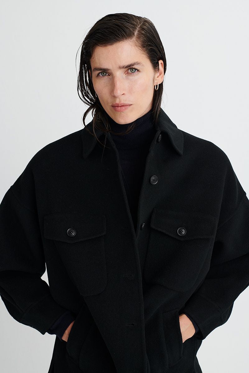 Abrigo de cashmere y lana