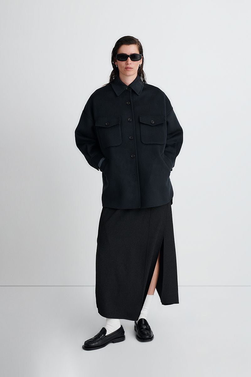 Abrigo de cashmere y lana