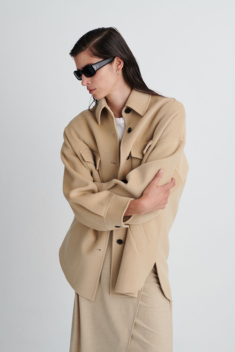 Cashmere and wool coat