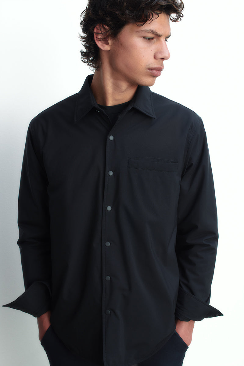 Technical fabric overshirt