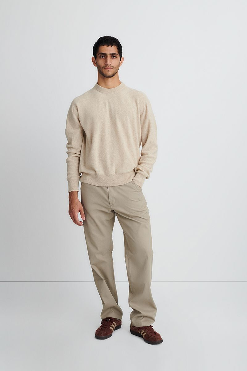 Reverse knit cashmere sweater