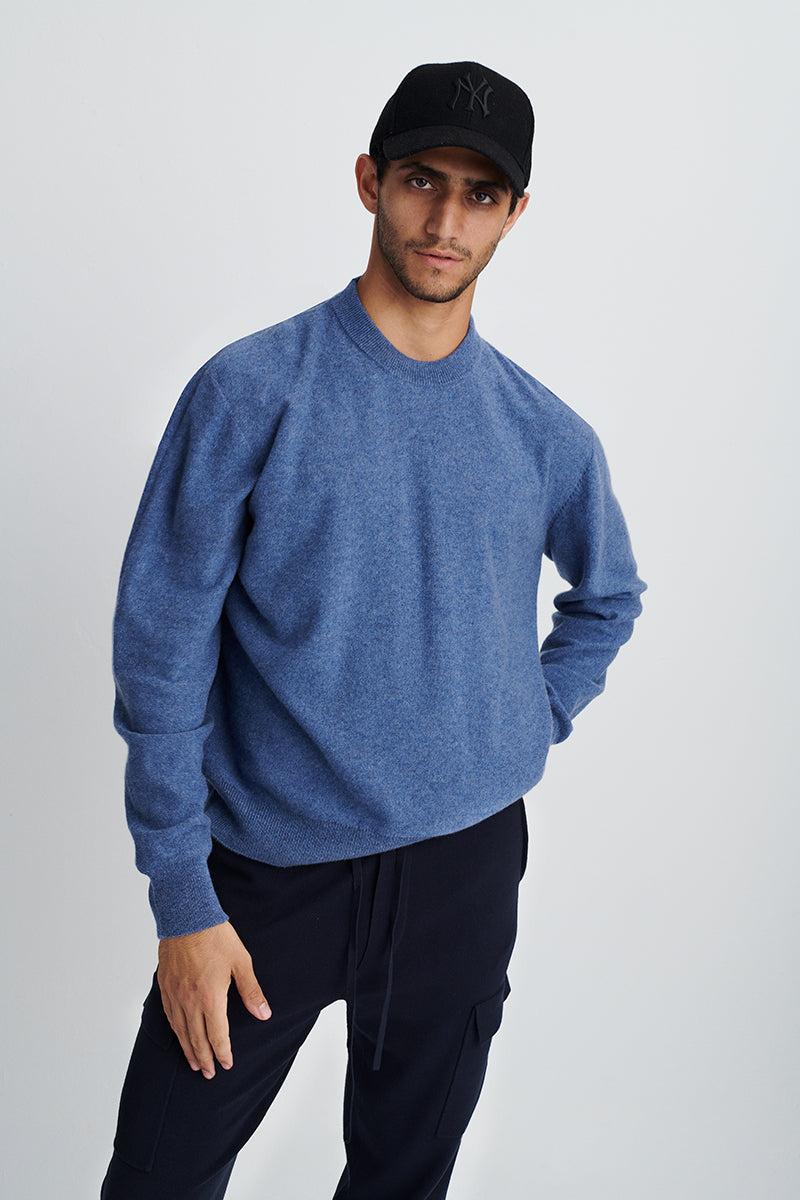 Reverse knit cashmere sweater