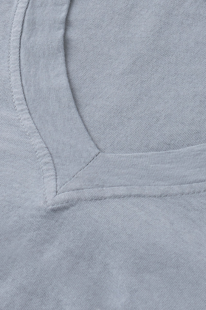 Ultra-Lightweight Cotton T-Shirt with V-Neck and Short Sleeves