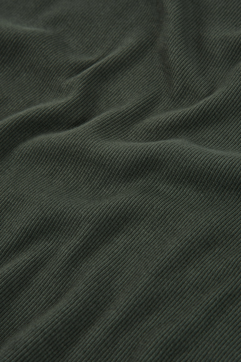 Cotton ribbed top with straps and open neckline