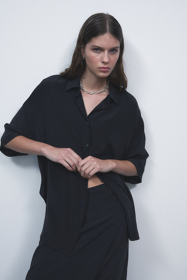 Camisa de seda oversize