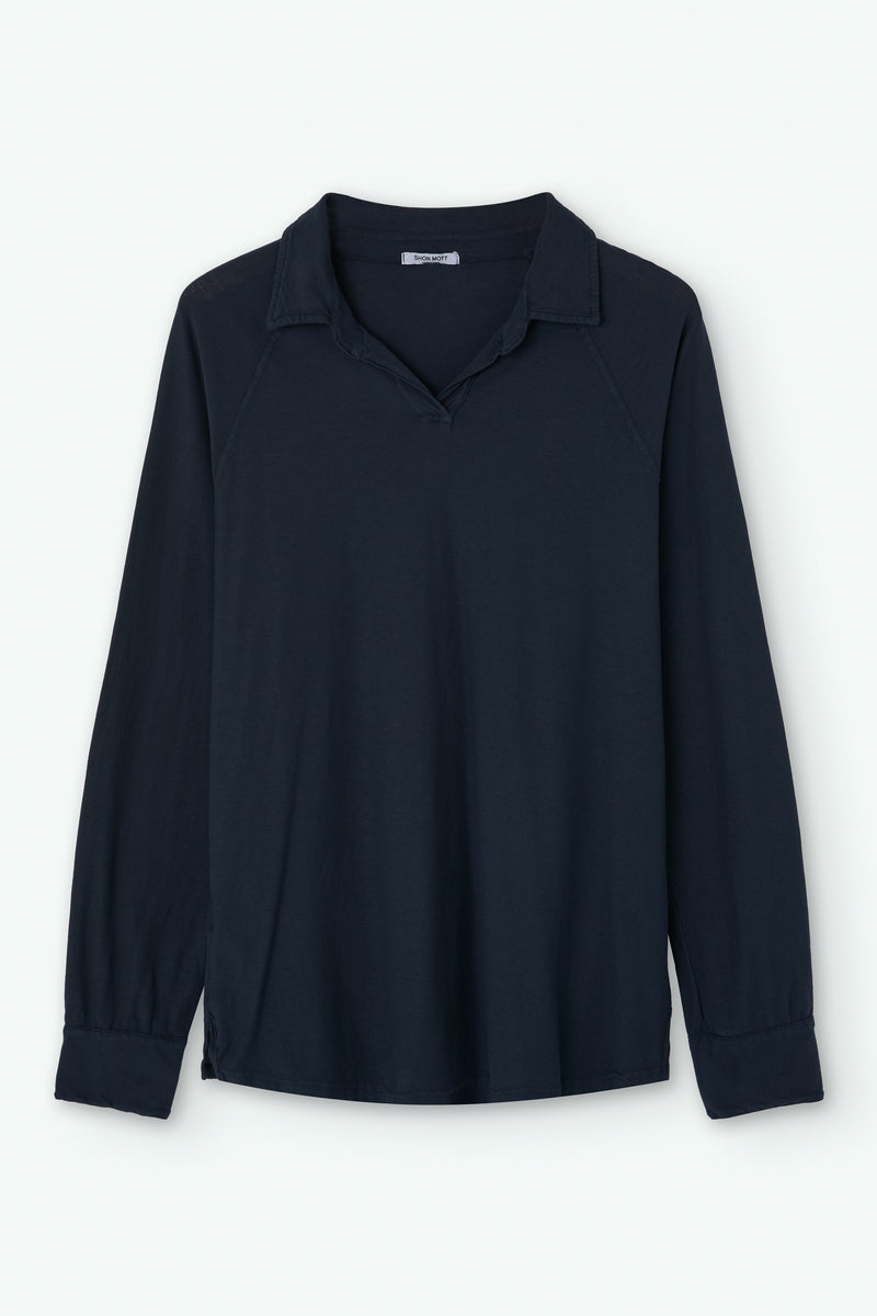 Long-Sleeve Raglan Polo