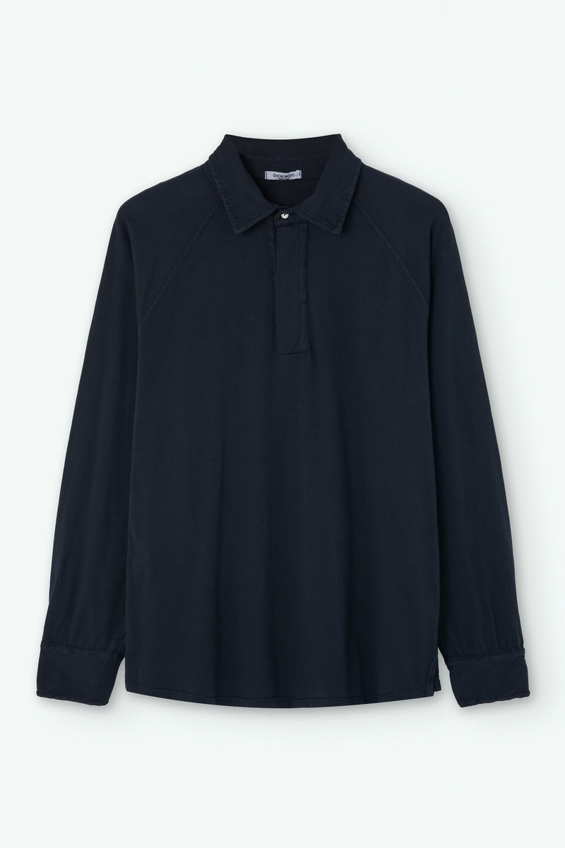 Long-Sleeve Cotton Polo