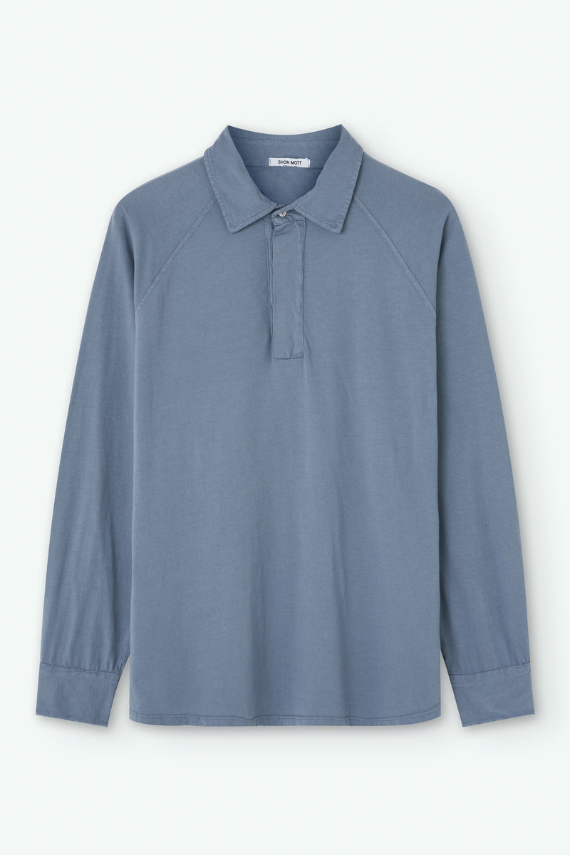 Long-Sleeve Cotton Polo
