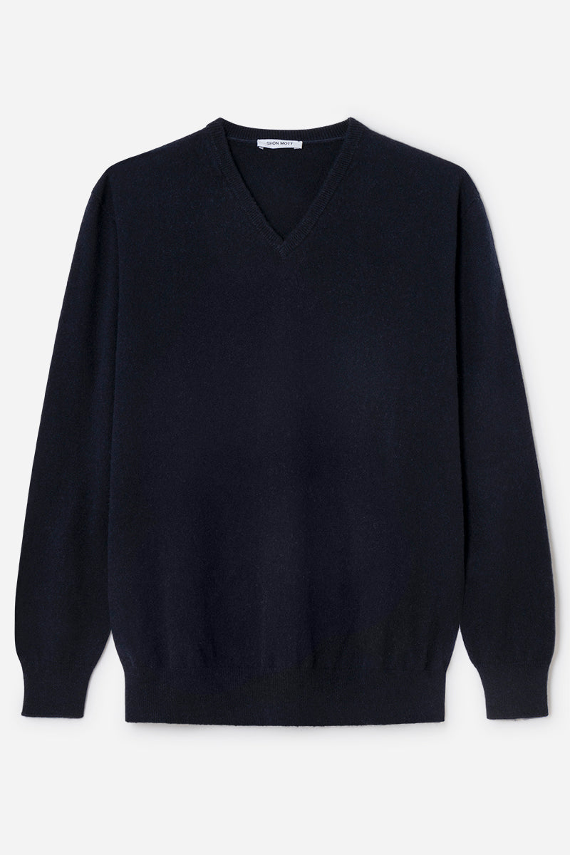 Cashmere sweater with collar