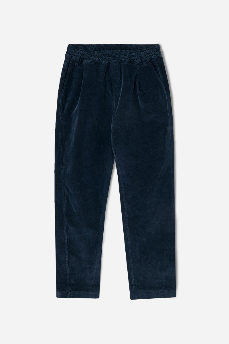 Pleated corduroy trousers