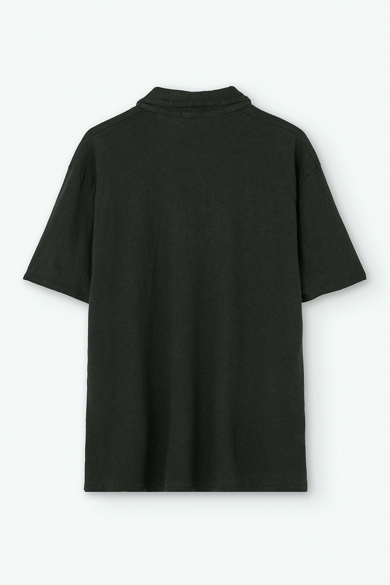 Polo de lino y algodón