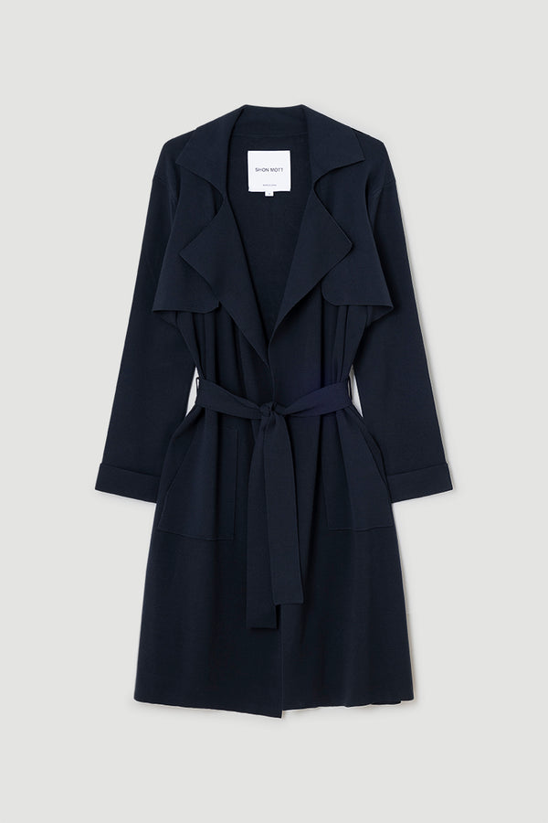 Double Knit Trench Coat