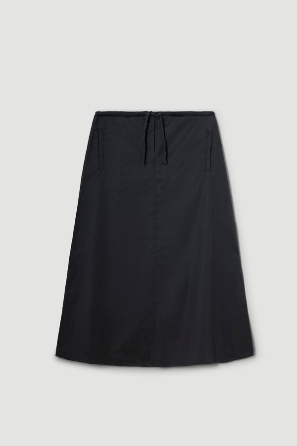 Cotton skirt with adjustable waist