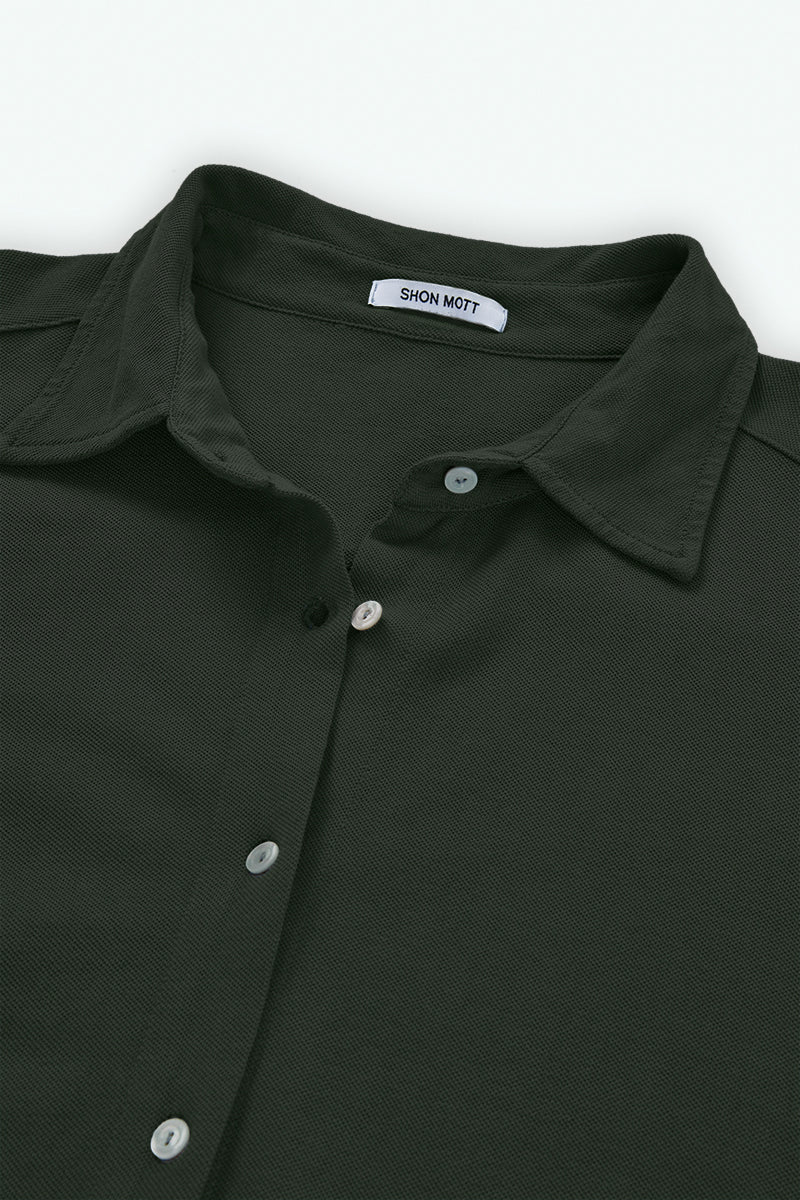 Camisa de piqué de algodón