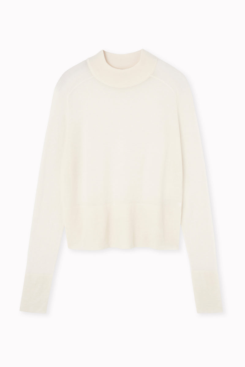 Cashmere Air Sweater with Perkins Collar