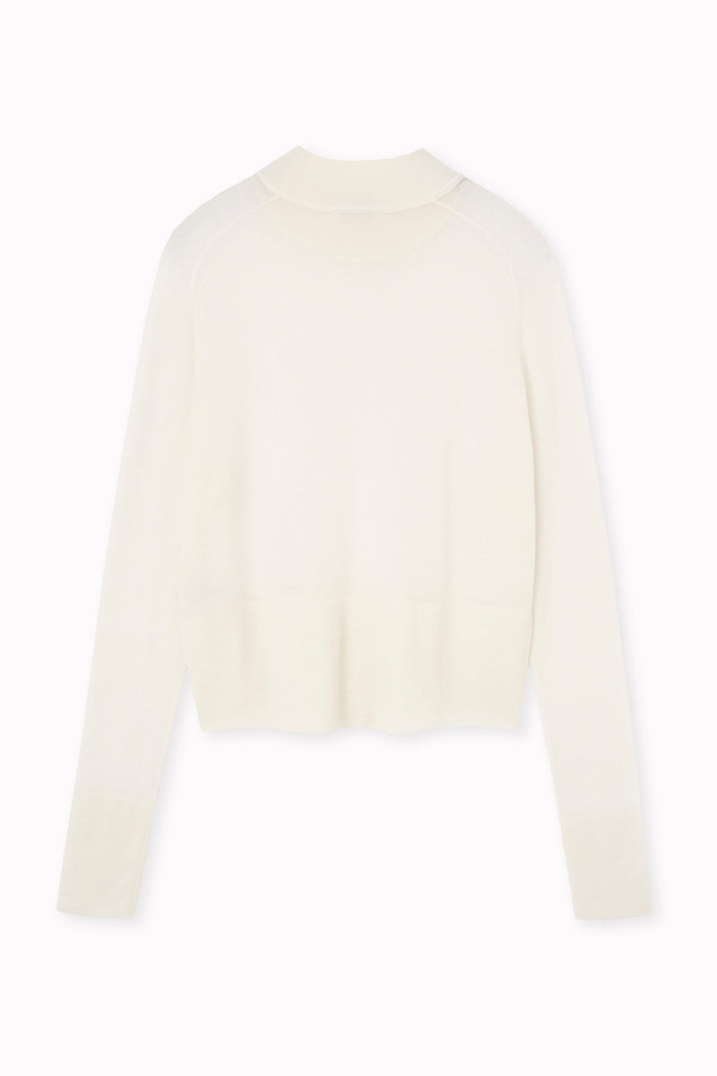 Cashmere Air Sweater with Perkins Collar